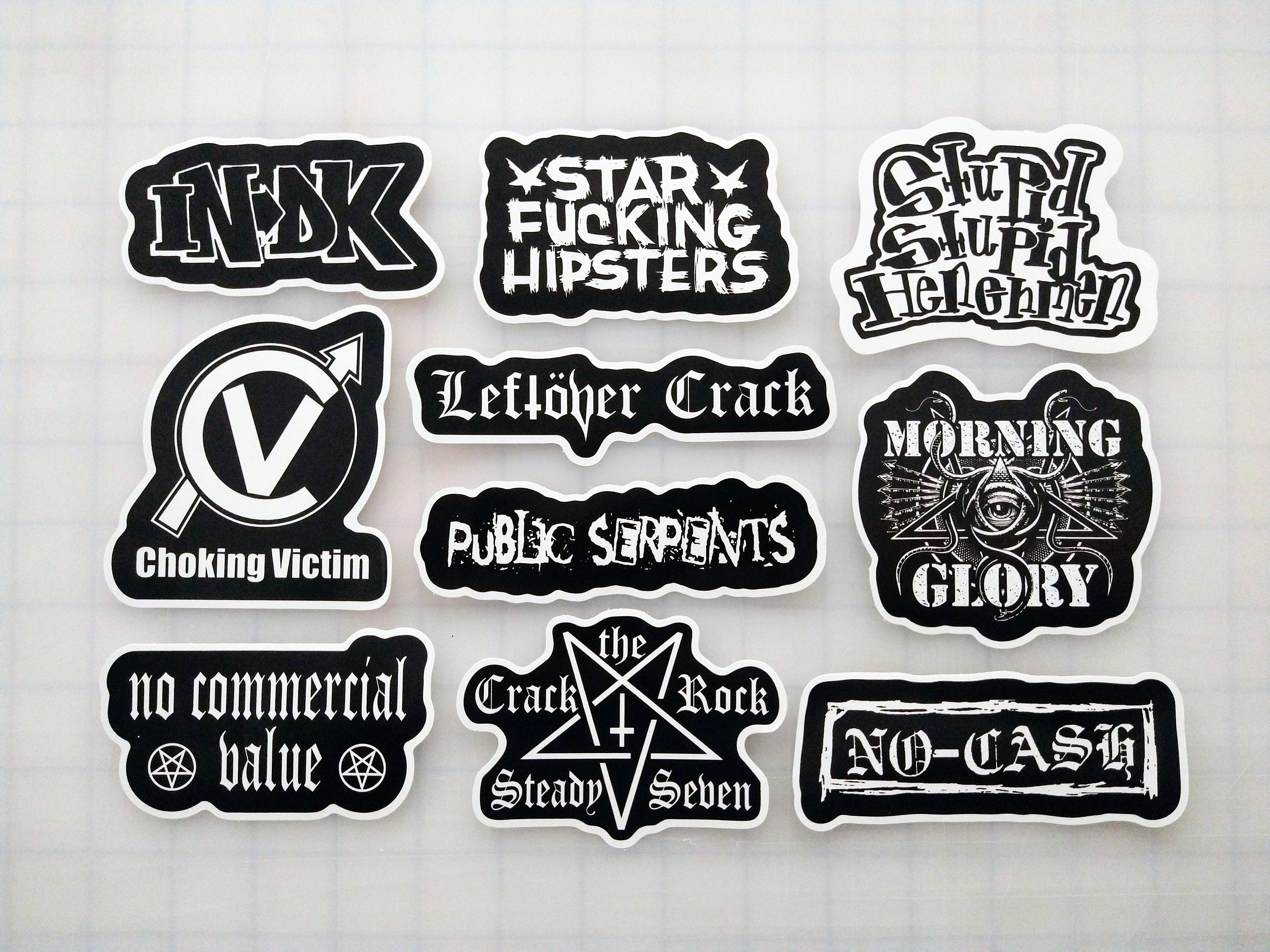 Crack Rock Steady / Ska-Punk Sticker Pack (10 Stickers)