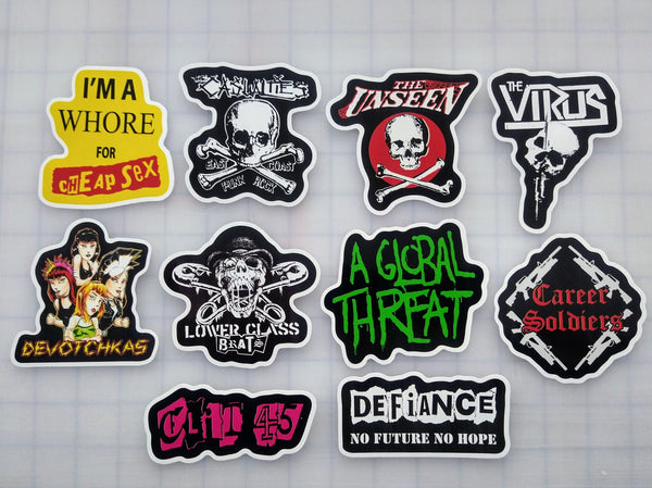Street Punk / Punkcore Sticker Pack (10 Stickers)