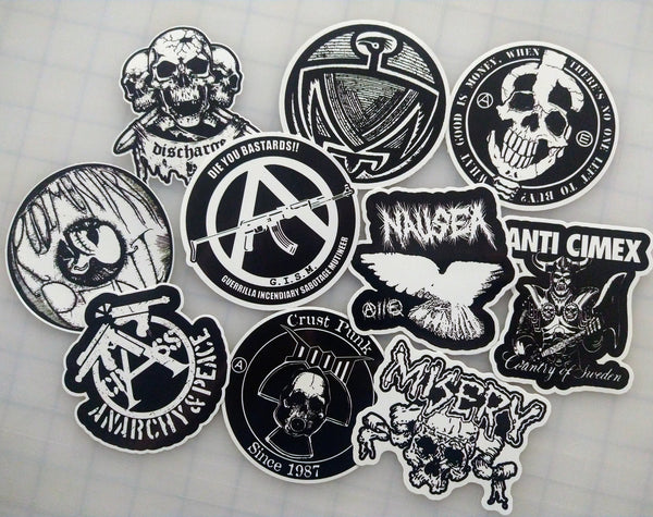 Crust Punk Sticker Pack (10 Stickers) SET 1