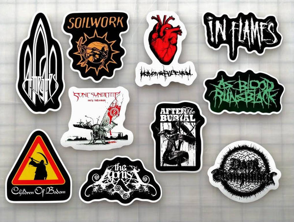 Death Metal Sticker Pack (10 Stickers) Set 5