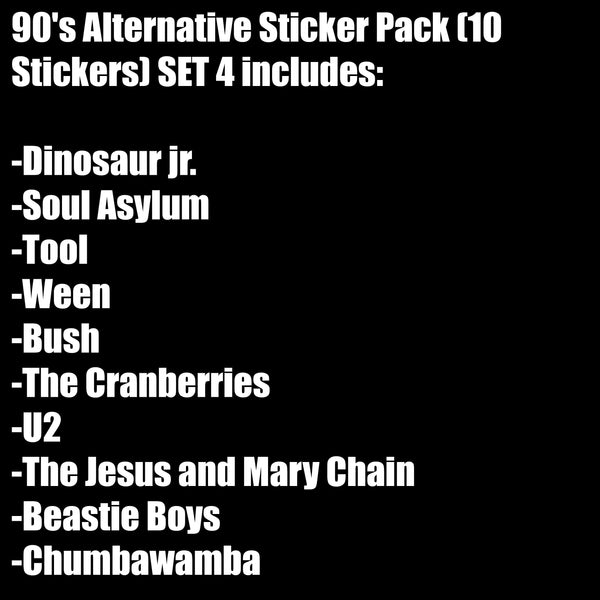 90's Alternative Sticker Pack (10 Stickers) SET 4