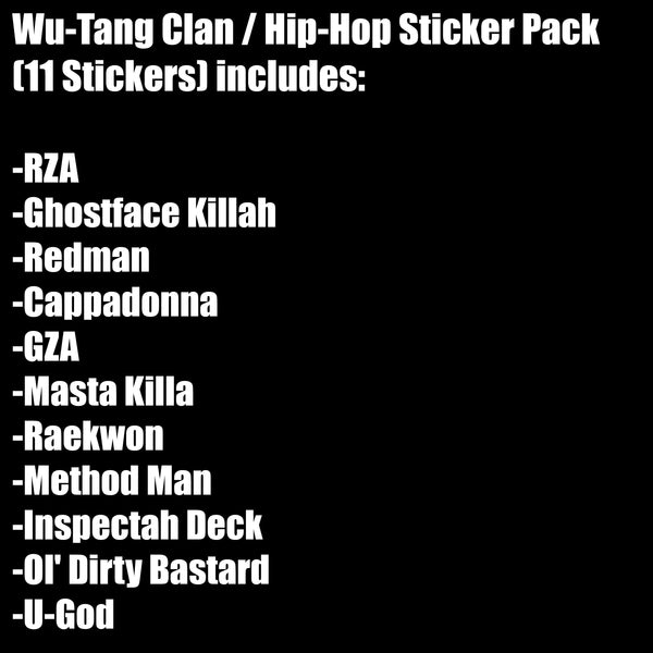 Wu-Tang Clan / Hip-Hop Sticker Pack (11 Stickers)