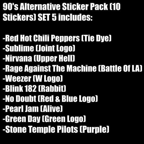 90's Alternative Sticker Pack (10 Stickers) SET 5