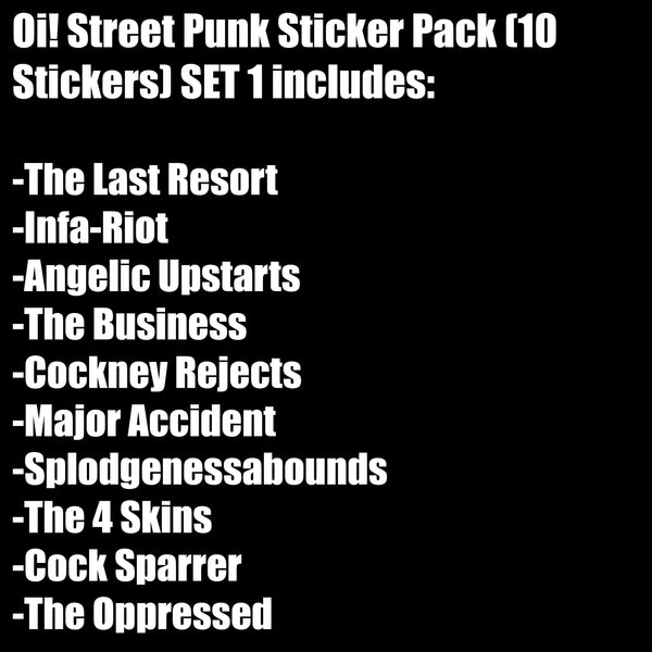 Oi! Street Punk Sticker Pack (10 Stickers) SET 1